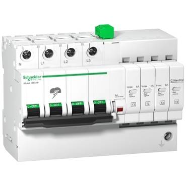 Schneider Electric - A9L16300 - iQuick PRD8r descarcator modular - 3 poli + N - 264V - cu transfer la distanta