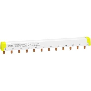 Schneider Electric - A9XPH412 - Acti 9 - comb busbar - 3L+N - 18 mm pitch - 12 modules - 100 A