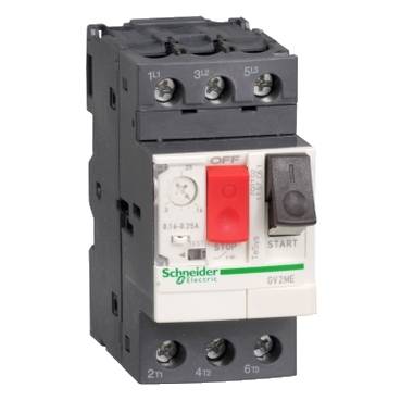 Schneider Electric - GV2ME05 - disjunctor motor GV2-ME - 3 poli 3d - 0,63...1 A - unit. decl. termomagnetica