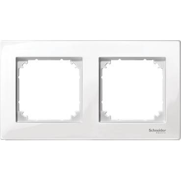 Schneider Electric - MTN515219 - M-Plan frame, 2-gang, polar white, glossy