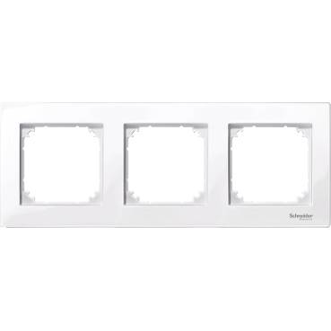 Schneider Electric - MTN515325 - M-PLAN frame, 3-gang, active white, glossy