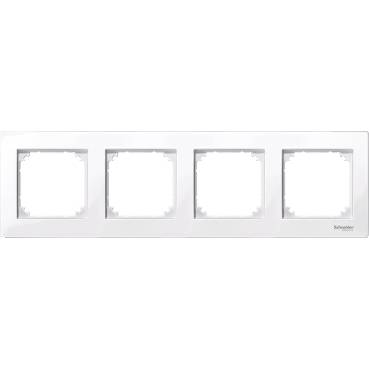 Schneider Electric - MTN515425 - M-PLAN frame, 4-gang, active white, glossy