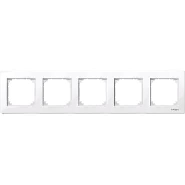 Schneider Electric - MTN515525 - M-Plan frame, 5-gang, active white, glossy