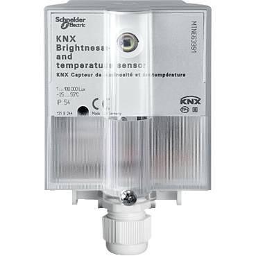 Schneider Electric - MTN663991 - KNX brightness and temperature sensor, light grey