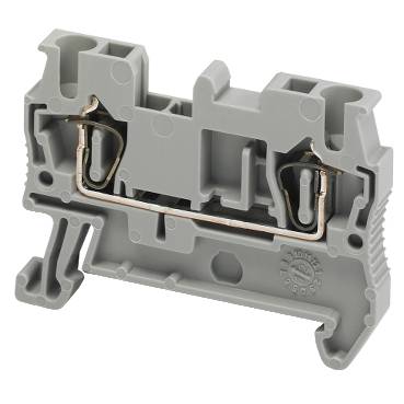 Schneider Electric - NSYTRR22 - Linergy passthrough terminal block - 2.5mmp 24A single-level 1x1 spring - grey (multiplu comanda: 50 buc)