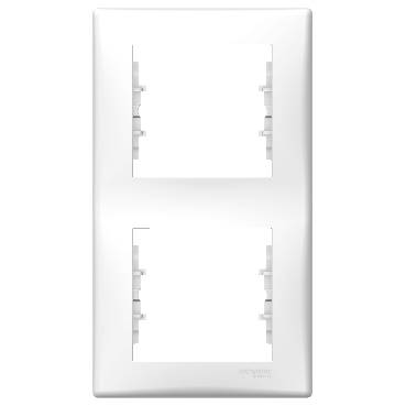 Schneider Electric - SDN5801121 - Sedna - vertical 2-gang frame - white