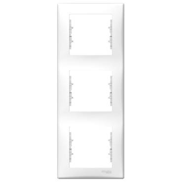 Schneider Electric - SDN5801321 - Sedna - vertical 3-gang frame - white