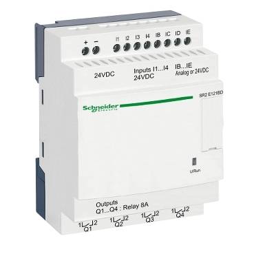 Schneider Electric - SR2E121BD - releu intel. comp. Zelio Logic -12 I O -24 V c.c. -cu ceas -fara afisaj