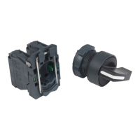Schneider Electric - XB5AJ33 - selector diam. 22 - 3 pozitii, oprire in poz. - maner lung - negru - 2 NO