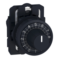 Schneider Electric - ZB5AD912 - buton rotativ moletat cap potentiometru - diam. 22 - negru - ax 6 mm