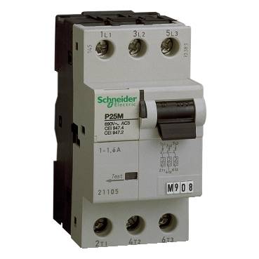 Schneider Electric - 21105 - Intreruptor automat motor P25M - 1,6 A - 3P 3d - unit. decl. magnetica