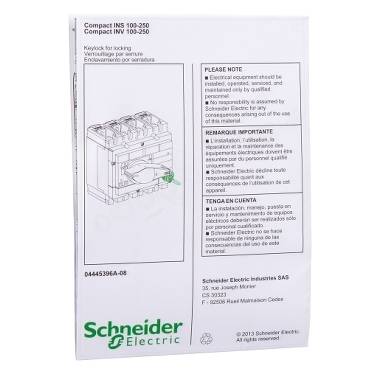 Schneider Electric - 31087 - disp. de blocare pt. incuietori cu cheie Profalux sau Ronis - pt. INS40..250