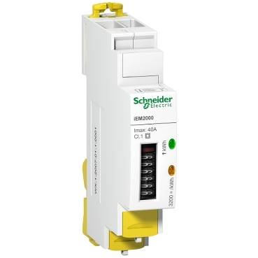 Schneider Electric - A9MEM2000 - modular single phase power meter iEM2000 - 230V - 40A