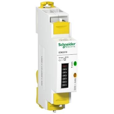 Schneider Electric - A9MEM2010 - modular single phase power meter iEM2010 - 230V - 40A with pulse