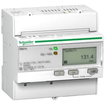 Schneider Electric - A9MEM3115 - iEM3115 energy meter - 63 A - 2 digital I - multi-tariff
