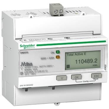 Schneider Electric - A9MEM3235 - iEM3235 energy meter - CT - M-bus - 1 digital I - 1 digital O - multi-tariff