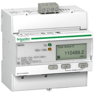 Schneider Electric - A9MEM3265 - iEM3265 energy meter - CT - BACnet - 1 digital I - 1 digital O - multi-tariff