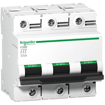 Schneider Electric - A9N18468 - C120H - circuit breaker - 3P - 80A - C curve
