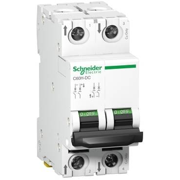 Schneider Electric - A9N61520 - miniature circuit breaker - C60H - 2 poles - 0.5 A - C curve