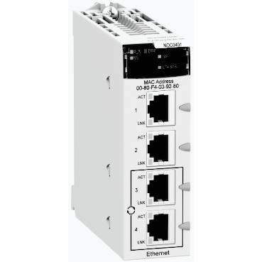 Schneider Electric - BMXNOC0401 - Ethernet module M340 - 4 x RJ45 10/100