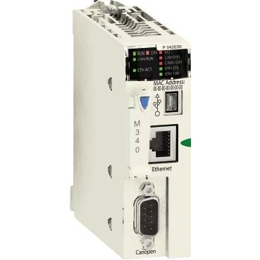 Schneider Electric - BMXP3420302 - processor module M340 - max 1024 discrete + 256 analog I/O - CANOpen