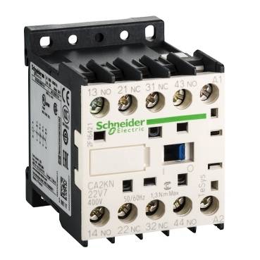 Schneider Electric - CA2KN22V7 - contactor TeSys CA2-K - 2 NO + 2 NC - instantaneu - 10 A - 400 V c.a.