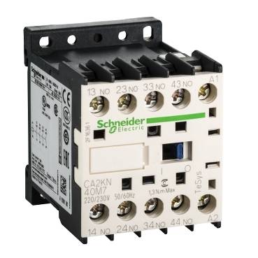 Schneider Electric - CA2KN40M7 - contactor TeSys CA2-K - 4 NO - instantaneu - 10 A - 220...230 V c.a.