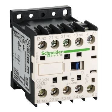 Schneider Electric - CA3KN22MD - contactor TeSys CA3-K - 2 NO + 2 NC - instantaneu - 10 A - 220 V c.c.