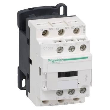 Schneider Electric - CAD32F7 - contactor TeSys CAD-32 - 3 NO + 2 NC - instantaneu - 10 A - 110 V c.a.