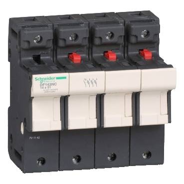 Schneider Electric - DF143NC - TeSyS fuse-disconnector 3P N 50A - fuse size 14 x 51 mm