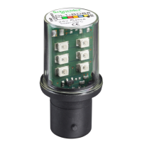 Schneider Electric - DL1BDB8 - bec LED protejat cu baza BA15d - continuu - galben - 24 V