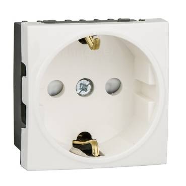 Schneider Electric - ETK21045E - Ultra - socket outlet - single - side earth - white (multiplu comanda: 10 buc)
