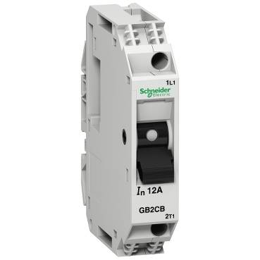 Schneider Electric - GB2CB07 - TeSys GB2 - thermal-magnetic circuit breaker - 1P - 2 A - Id = 26 A 