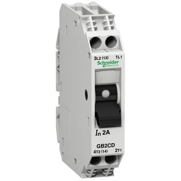 Schneider Electric - GB2CD05 - TeSys GB2 - thermal-magnetic circuit breaker - 1P + N - 0.5 A - Id = 6.6 A 