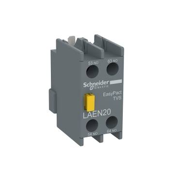 Schneider Electric - LAEN20 - EasyPact TVS - auxiliary contact block - 2 NO - screw-clamps terminals