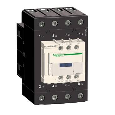 Schneider Electric - LC1DT80AP7 - TeSys D contactor - 4P(4 NO) - AC-1 - <= 440 V 80 A - 230 V AC 50/60 Hz coil
