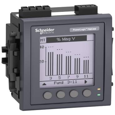 Schneider Electric - METSEPM5330 - PM5330 powermeter w modbus - upto 31st H - 256K 2DI/2DO 35alarms - flush mount
