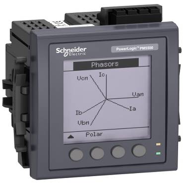Schneider Electric - METSEPM5561 - PM5561 powermeter w 1mod2eth - upto 63th H - 1,1M 4DI/2DO 52alarms - flush MID