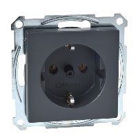 Schneider Electric - MTN2401-0414 - SCHUKO socket-outlet, screw terminals, anthracite, System M