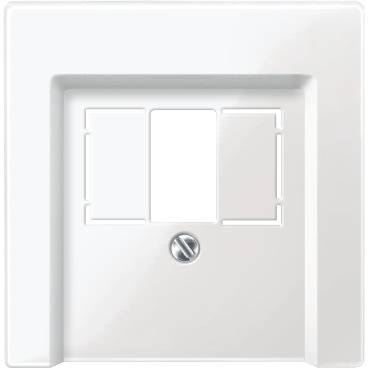Schneider Electric - MTN296019 - Central plate with square opening, polar white, glossy, System M