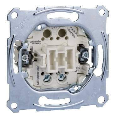 Schneider Electric - MTN3050-0000 - Push-button insert make contact 1 pole, flush-mntd, 10 A, AC 250 V, screw term.