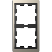 Schneider Electric - MTN4020-6550 - D-Life metal frame, 2-gang, nickel metallic