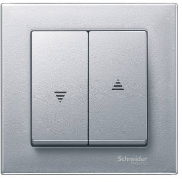 Schneider Electric - MTN435560 - Rocker for roller shutter switch and push-button, aluminium, System M