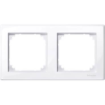 Schneider Electric - MTN478225 - M-Smart frame, 2-gang, active white, glossy