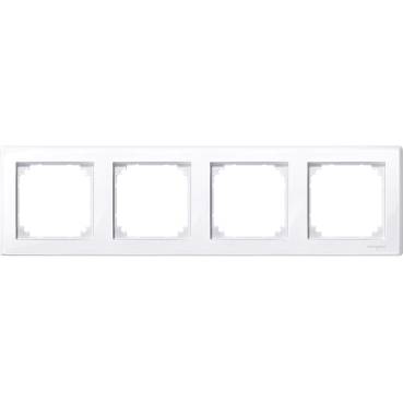 Schneider Electric - MTN478425 - M-Smart frame, 4-gang, active white, glossy