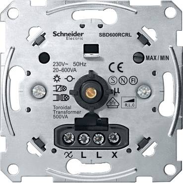 Schneider Electric - MTN5139-0000 - Insert variator de lumina rotativ, 20-600 W/VA