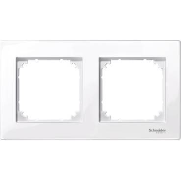 Schneider Electric - MTN515225 - M-Plan frame, 2-gang, active white, glossy