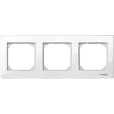 Schneider Electric - MTN515319 - M-PLAN frame, 3-gang, polar white, glossy
