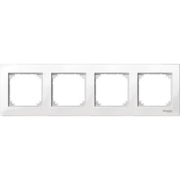 Schneider Electric - MTN515419 - M-PLAN frame, 4-gang, polar white, glossy