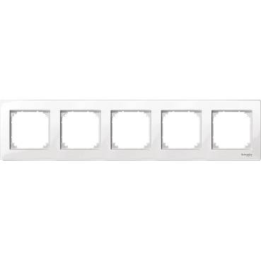 Schneider Electric - MTN515519 - M-Plan frame, 5-gang, polar white, glossy